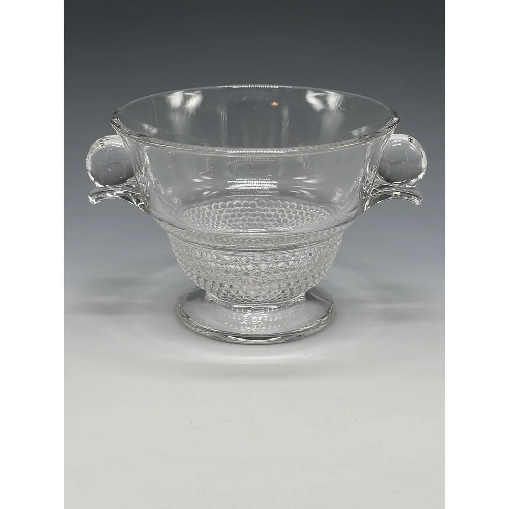 Duncan Miller Teardrop Mayonnaise Bowl‎ or Sugar Clear Glass 4